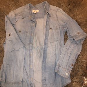 Light washed button up